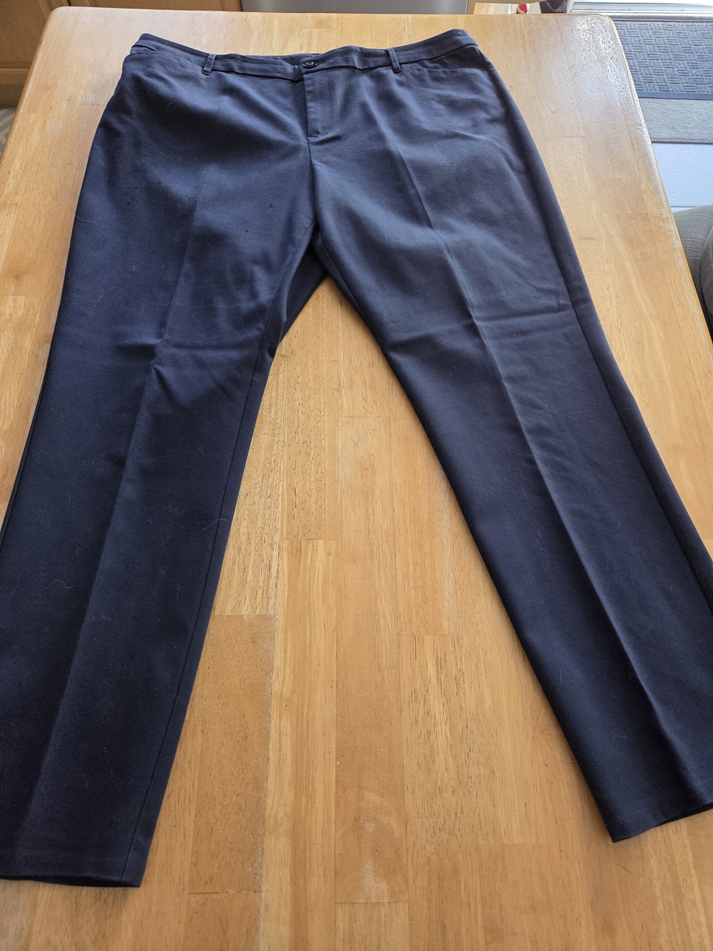 Navy Straight Leg Women's Dress Pants